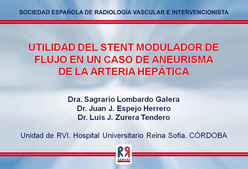 Utilidad del stent modulador de flujo en un caso de aneurisma de la arteria hepática — diapositiva 1